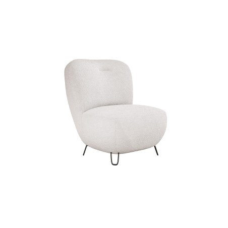 Fotel LUIS skandynawski wolnostojący na metalowych nogach w tkaninie ANTHOLOGY 01