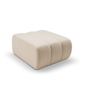 Pufa BALOO w kolorze kremowym w tkaninie LAMBI 08