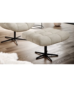 Pufa SENSI w kolorze BEZOWYM w tkaninie ANTHOLOGY WERSAL