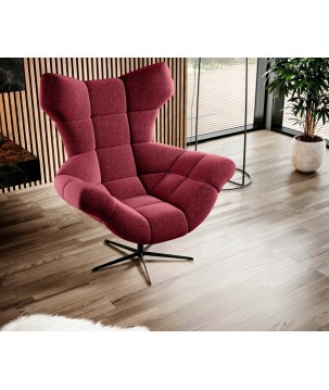 Fotel SENSI Relax obrotowy 360° z funkcją bujania w tkaninie Luisiano 16