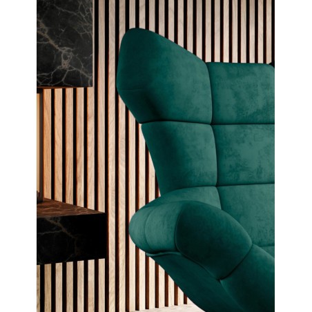 Fotel SENSI Relax obrotowy 360° z funkcją bujania w tkaninie Monolith 37