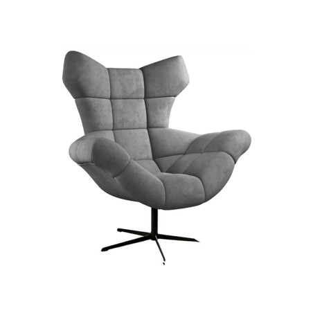 Fotel SENSI Relax obrotowy 360° z funkcją bujania w tkaninie Monolith 85