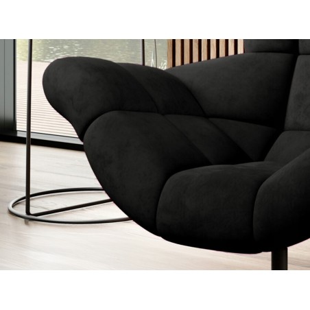 Fotel SENSI Relax obrotowy 360° z funkcją bujania w tkaninie Solar 99