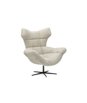 Fotel SENSI Relax obrotowy 360° z funkcją bujania w tkaninie Loris 01