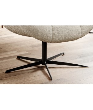 Fotel SENSI Relax obrotowy 360° z funkcją bujania w tkaninie Loris 01