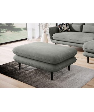 Pufa SOLANO w kolorze JASNY SZARY w tkaninie ELEMENT WERSAL