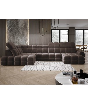 Narożnik TOLLO XL Lewostronny Elektryczna regulacja Tkanina SALVADOR 04 WERSAL