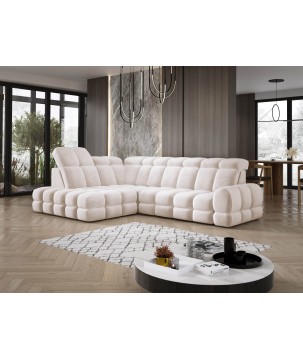 Narożnik TOLLO L Lewostronny Elektryczna regulacja Salvador 01 kolor Kremowy WERSAL