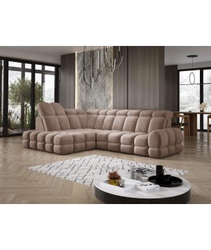 Narożnik TOLLO L Lewostronny Elektryczna regulacja Salvador 03 kolor Brązowy WERSAL