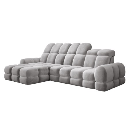 Narożnik TOLLO MINI S Lewostronny Elektryczna regulacja Salvador 13 kolor Srebrny WERSAL