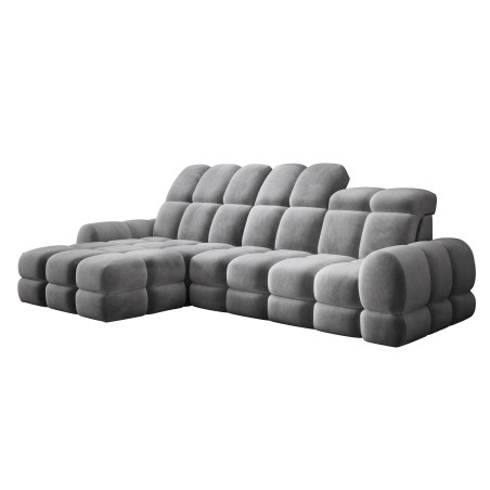 Narożnik TOLLO MINI S Lewostronny Elektryczna regulacja Salvador 14 kolor Szary WERSAL