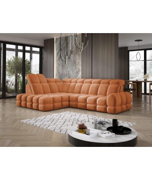 Narożnik TOLLO L Lewostronny Elektryczna regulacja Salvador 08 kolor Pomarańczowy WERSAL