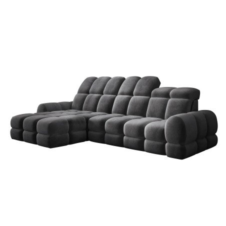 Narożnik TOLLO MINI S Lewostronny Elektryczna regulacja Salvador 15 kolor Antracytowy WERSAL