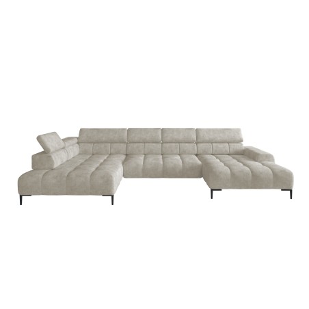 Narożnik PLAZA XL Lewostronny Elektryczna regulacja Tkanina MONOLITH 02 WERSAL