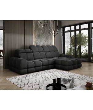 Narożnik TOLLO MINI S Prawostronny Elektryczna regulacja Solar 99 kolor Antracytowy WERSAL