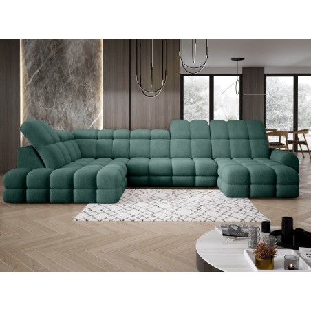 Narożnik TOLLO XL z elektryczną regulacją siedziska Lewostronny w tkaninie promocyjnej BUBBLE 12 WERSAL