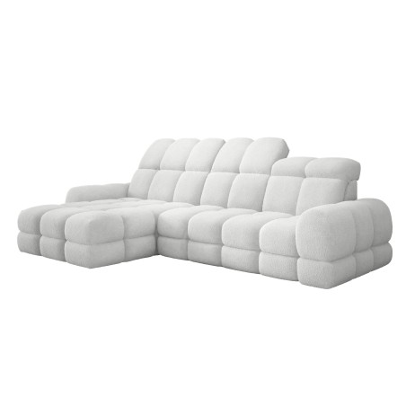 Narożnik TOLLO MINI S Lewostronny Elektryczna regulacja Bubble 01 kolor Biały WERSAL