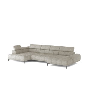 Narożnik PLAZA XL Prawostronny Elektryczna regulacja Tkanina MONOLITH 02 WERSAL