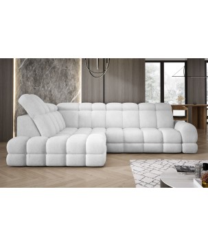 Narożnik TOLLO L Lewostronny Elektryczna regulacja Bubble 01 kolor Biały WERSAL