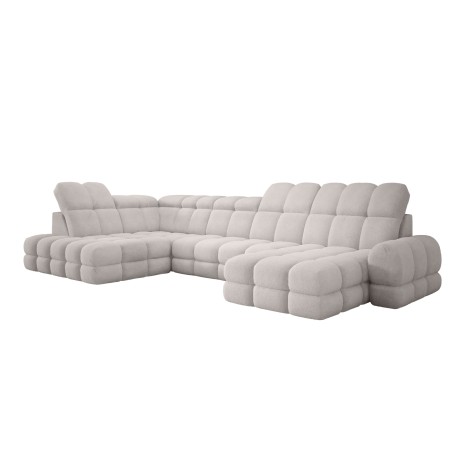 Narożnik TOLLO XL Lewostronny z elektryczną regulacją siedziska w tkaninie promocyjnej BUBBLE 03 WERSAL