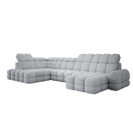 Narożnik TOLLO XL Lewostronny z elektryczną regulacją siedziska w tkaninie promocyjnej BUBBLE 06 WERSAL