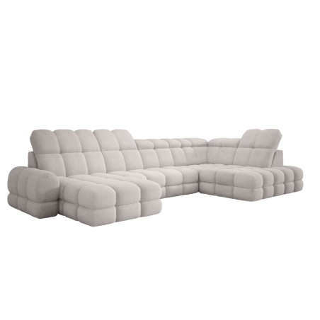 Narożnik TOLLO XL Prawostronny z elektryczną regulacją siedziska w tkaninie promocyjnej BUBBLE 03 WERSAL