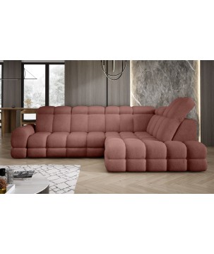 Narożnik TOLLO L Prawostronny Elektryczna regulacja Bubble 09 kolor Miedziany WERSAL