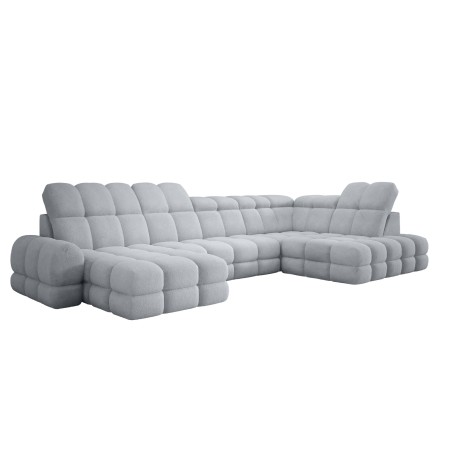 Narożnik TOLLO XL Prawostronny z elektryczną regulacją siedziska w tkaninie promocyjnej BUBBLE 06 WERSAL