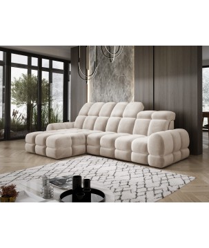 Narożnik TOLLO MINI S Lewostronny Elektryczna regulacja Salvador 01 kolor Kremowy WERSAL