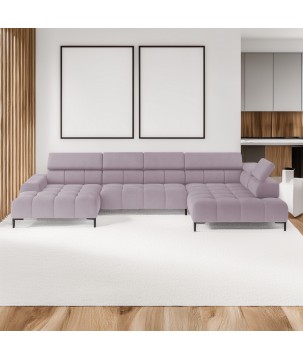 Narożnik PLAZA XL Prawostronny Elektryczna regulacja Tkanina SOLAR 61 WERSAL