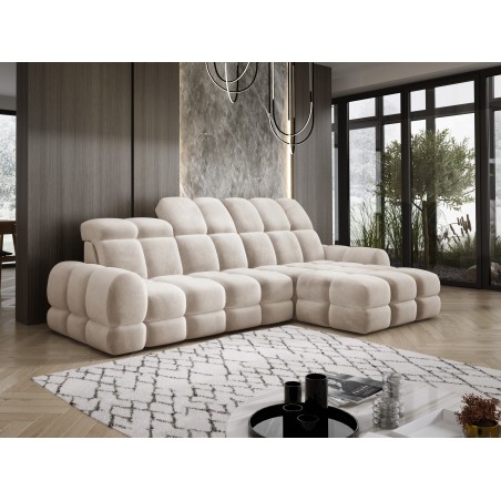 Narożnik TOLLO MINI S Prawostronny Elektryczna regulacja Salvador 01 kolor Kremowy WERSAL