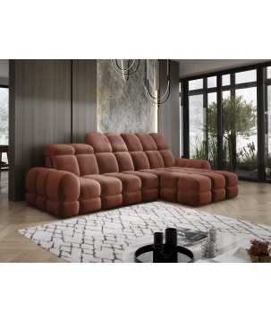 Narożnik TOLLO MINI S Prawostronny Elektryczna regulacja Salvador 07 kolor Rustykalny WERSAL