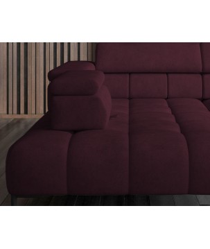 Narożnik PLAZA XL Lewostronny Elektryczna regulacja Tkanina MONOLITH 69 WERSAL