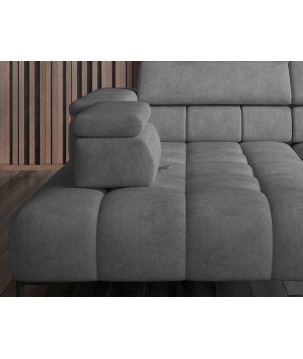 Narożnik PLAZA XL Lewostronny Elektryczna regulacja Tkanina MONOLITH 85 WERSAL