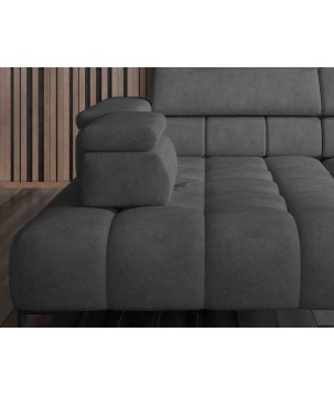 Narożnik PLAZA XL Lewostronny Elektryczna regulacja Tkanina MONOLITH 92 WERSAL