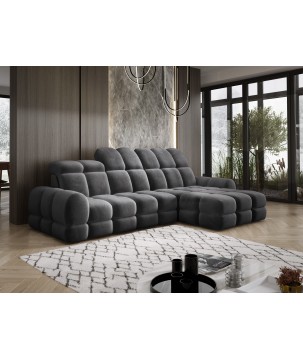 Narożnik TOLLO MINI S Prawostronny Elektryczna regulacja Salvador 15 kolor Antracytowy WERSAL