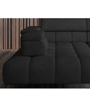 Narożnik PLAZA XL Lewostronny Elektryczna regulacja Tkanina MONOLITH 95 WERSAL