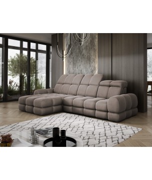 Narożnik TOLLO MINI S Lewostronny Elektryczna regulacja Solar 28 kolor Czekoladowy WERSAL