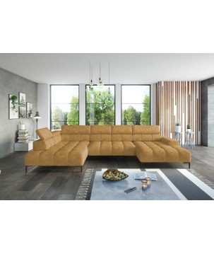 Narożnik PLAZA XL Prawostronny Elektryczna regulacja Tkanina MONOLITH 48 WERSAL