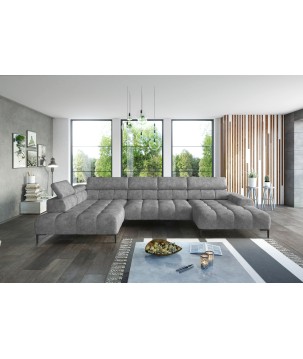 Narożnik PLAZA XL Prawostronny Elektryczna regulacja Tkanina MONOLITH 85 WERSAL