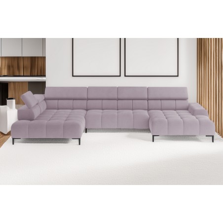 Narożnik PLAZA XL Lewostronny Elektryczna regulacja Tkanina SOLAR 61 WERSAL