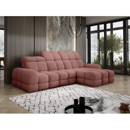 Narożnik TOLLO MINI S Prawostronny Elektryczna regulacja Bubble 09 kolor Miedziany WERSAL