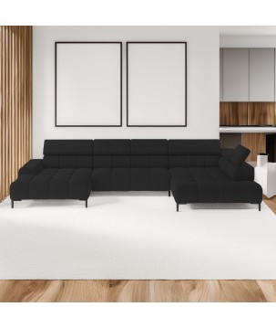 Narożnik PLAZA XL Prawostronny Elektryczna regulacja Tkanina SOLAR 99 WERSAL