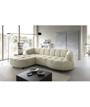 Narożnik VELPA S z elektryczną regulacją siedziska Lewostronny wolnostojący w tkaninie PUENTE 03 WERSAL