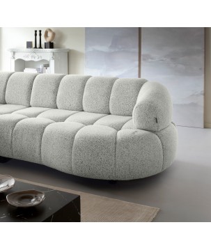 Narożnik VELPA S z elektryczną regulacją siedziska Lewostronny wolnostojący w tkaninie PUENTE 06 WERSAL