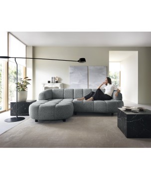 Narożnik VELPA S z elektryczną regulacją siedziska Lewostronny wolnostojący w tkaninie PUENTE 11 WERSAL