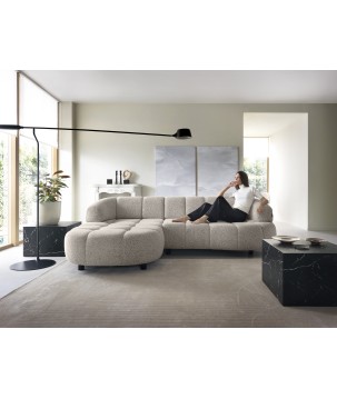 Narożnik VELPA S z elektryczną regulacją siedziska Lewostronny wolnostojący w tkaninie PUENTE 16 WERSAL