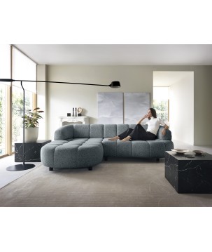 Narożnik VELPA S z elektryczną regulacją siedziska Lewostronny wolnostojący w tkaninie PUENTE 94 WERSAL