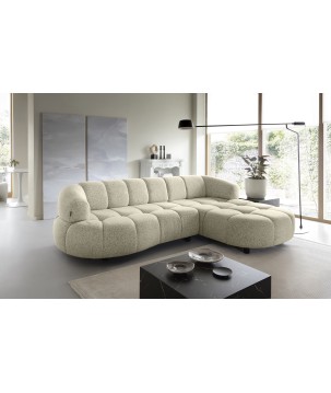 Narożnik VELPA S z elektryczną regulacją siedziska Prawostronny wolnostojący w tkaninie PUENTE 03 WERSAL