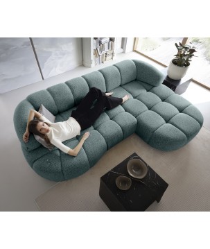 Narożnik VELPA S z elektryczną regulacją siedziska Prawostronny wolnostojący w tkaninie PUENTE 39 WERSAL